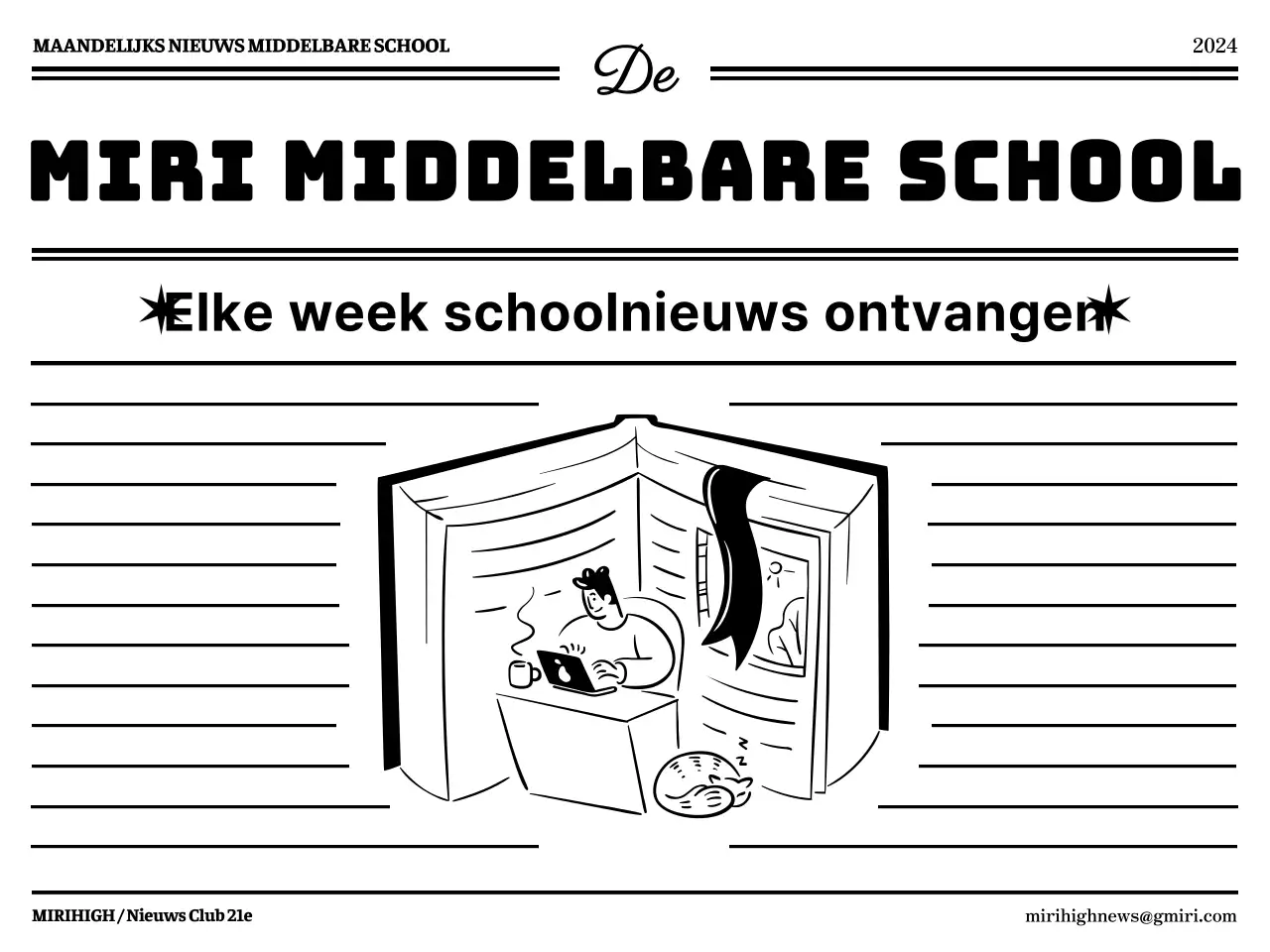 Omslagontwerp in de stijl van krantenpapier
