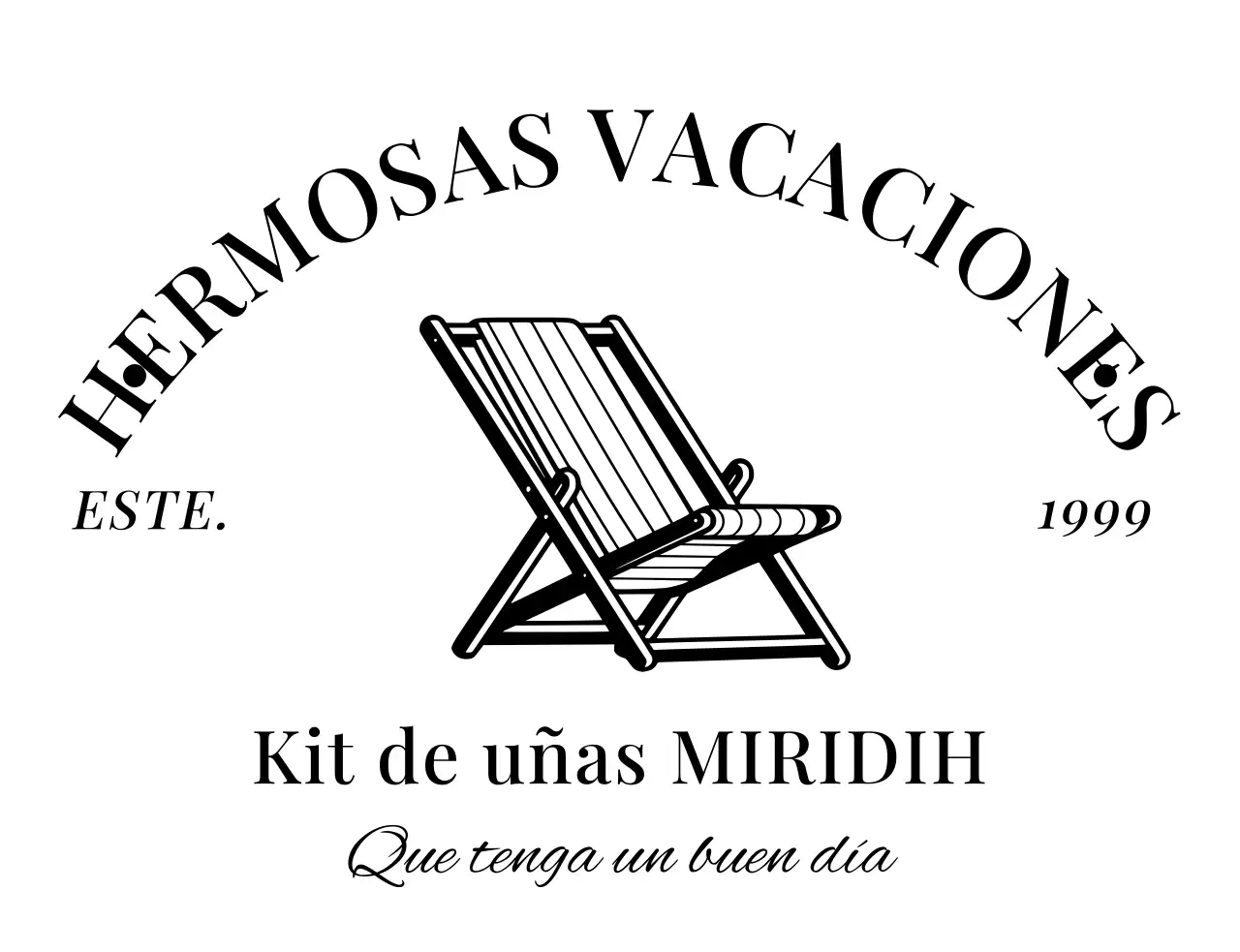 Diseño de papelería retro con ilustración de silla de playa