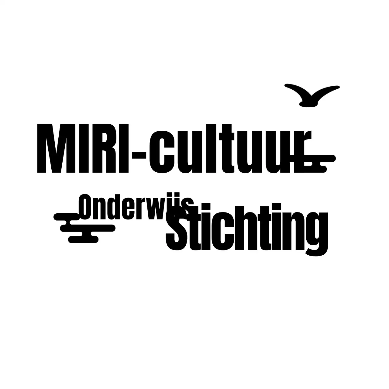 Stichtingslogo onderwijsorganisatie met typografisch concept