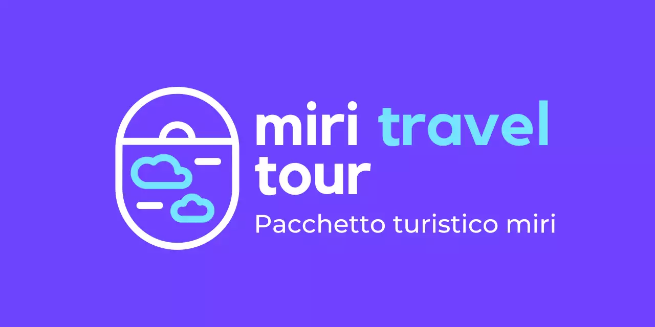 Logo di agenzia di viaggi semplice, pulito e illustrato