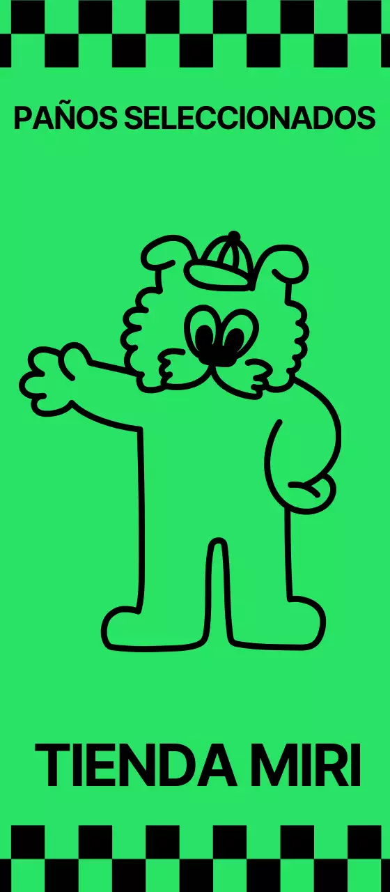 Una tienda de ropa con dameros y personajes pop