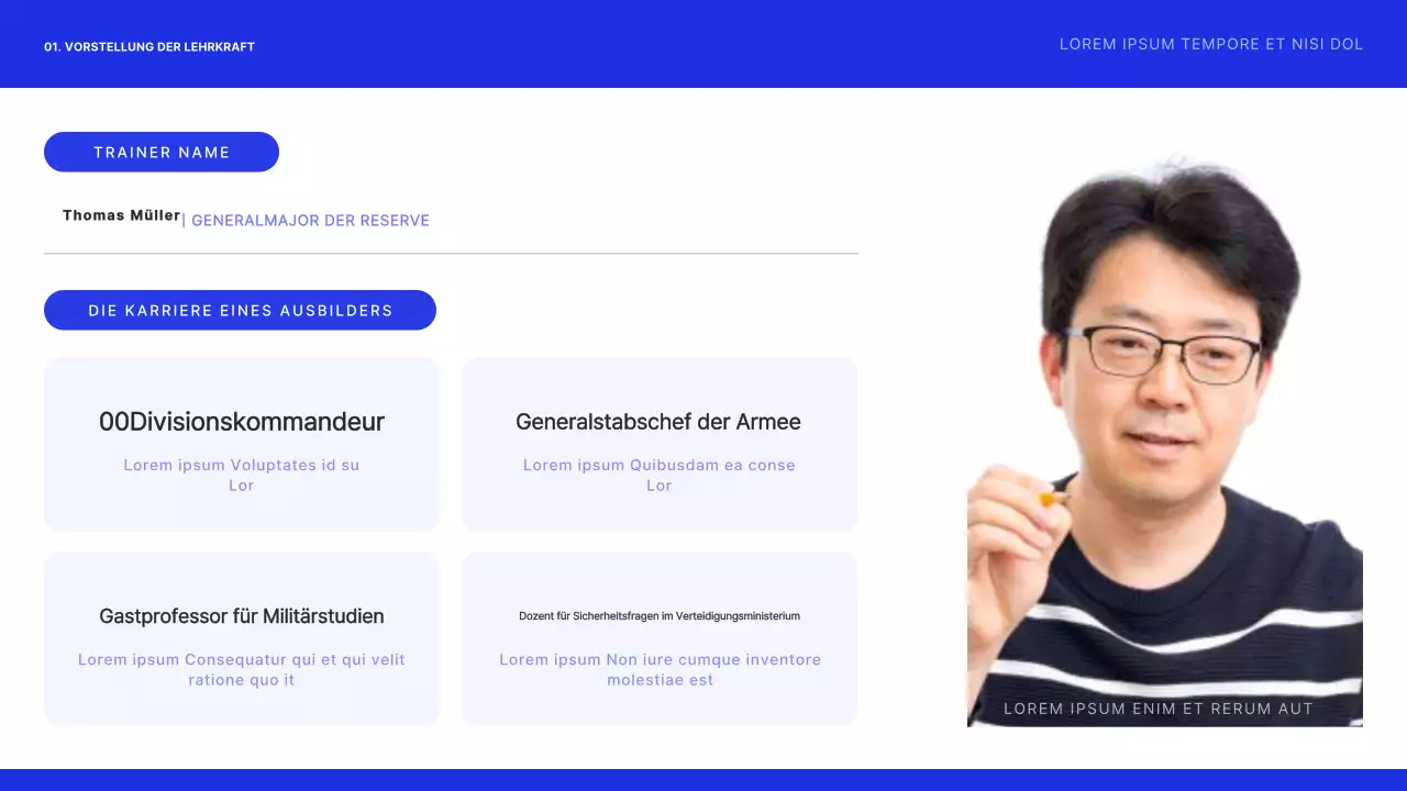 Einfache Zivilschutzausbildung in Marineblau und Schwarz