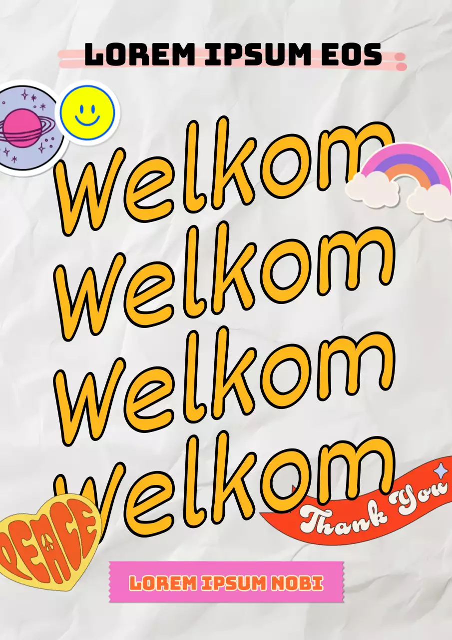 Kitscherige witte en gele toelatingspromotie