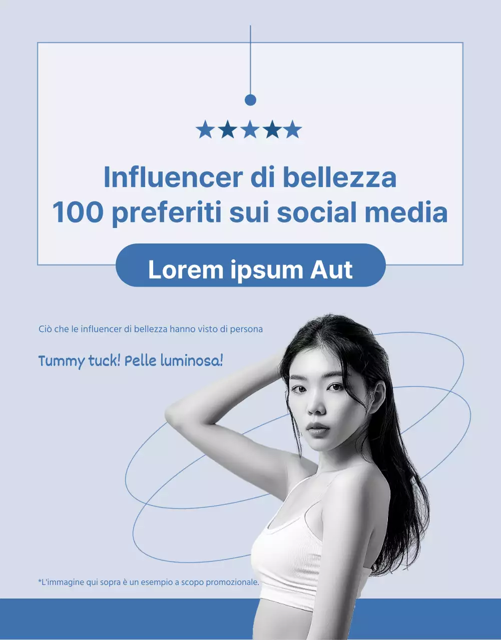 Briefing sul prodotto Lactobacillus semplice in blu navy e azzurro