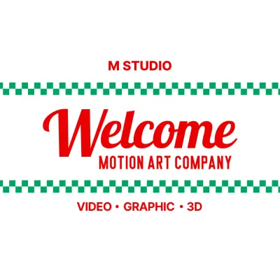 Desain melingkar retro dengan tampilan kotak-kotak