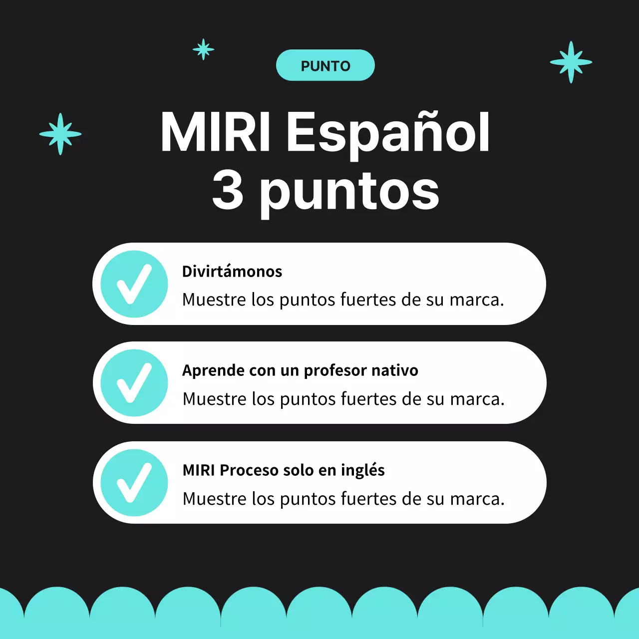 Un sencillo boletín de marca en negro y azul claro