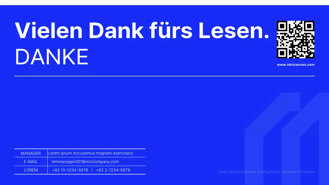 Moderner Text-Layout-Bericht in Blau und Weiß