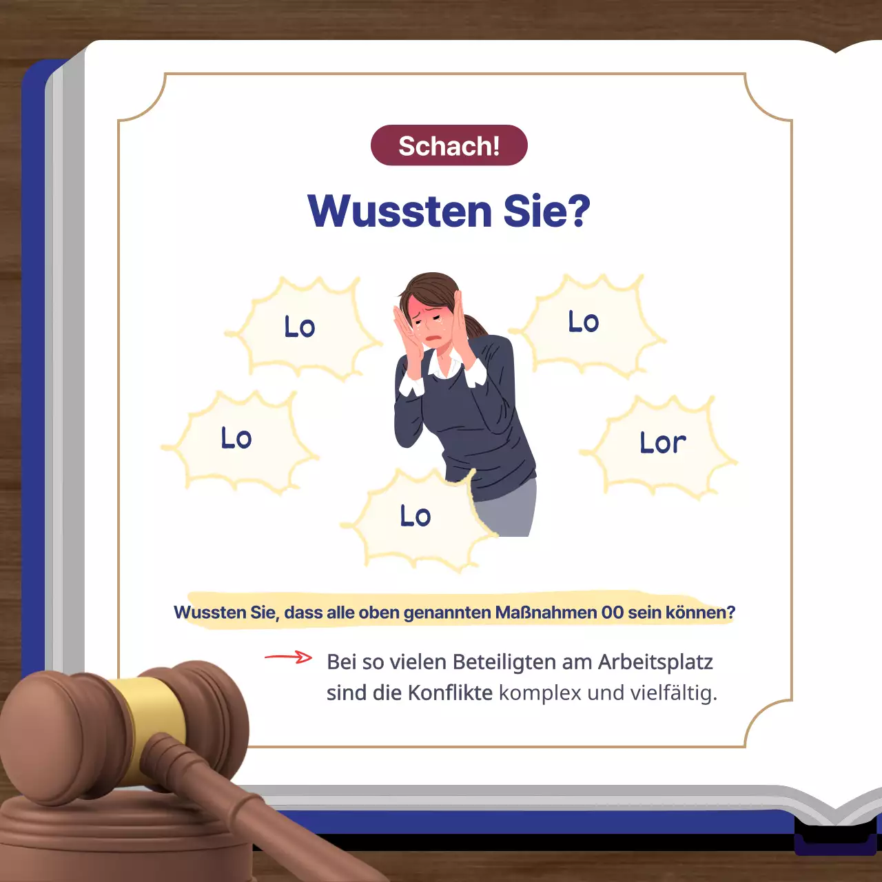 Eine einfache Kanzleipromotion in Marineblau und Gold