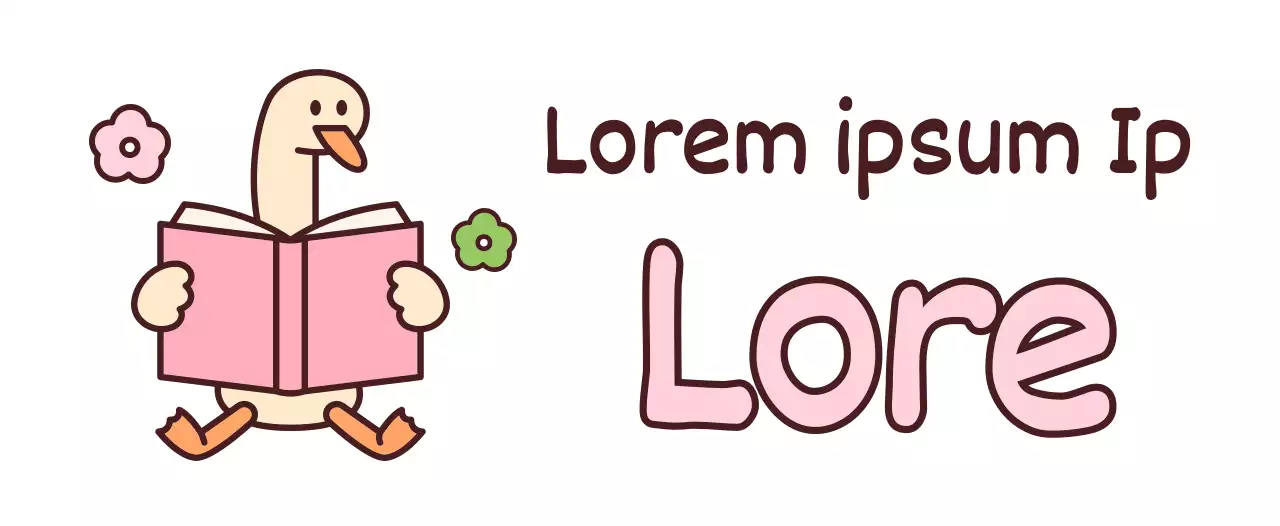 Naamgum voor kinderen met een reeks schattige figuurtjes