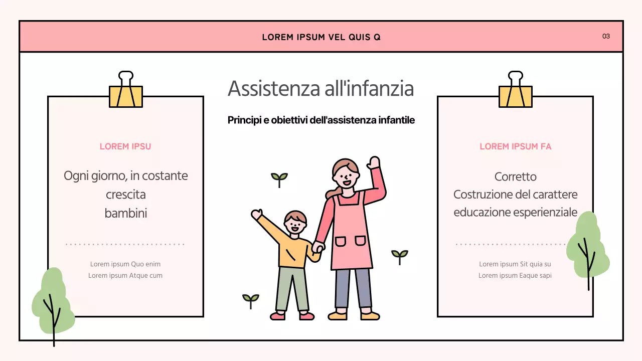 Una semplice lettera di orientamento all'asilo nido rosa e verde lime