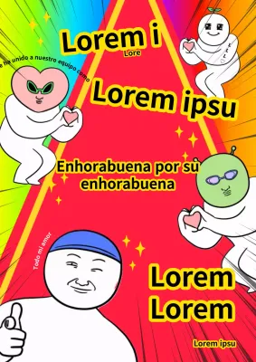 Papelería de bienvenida con botellas de colores del arco iris