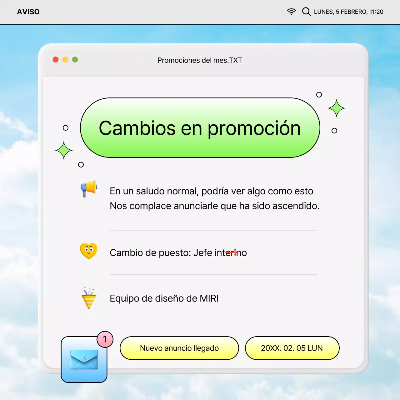 Anuncios de un año de RH en chartreuse y azul claro