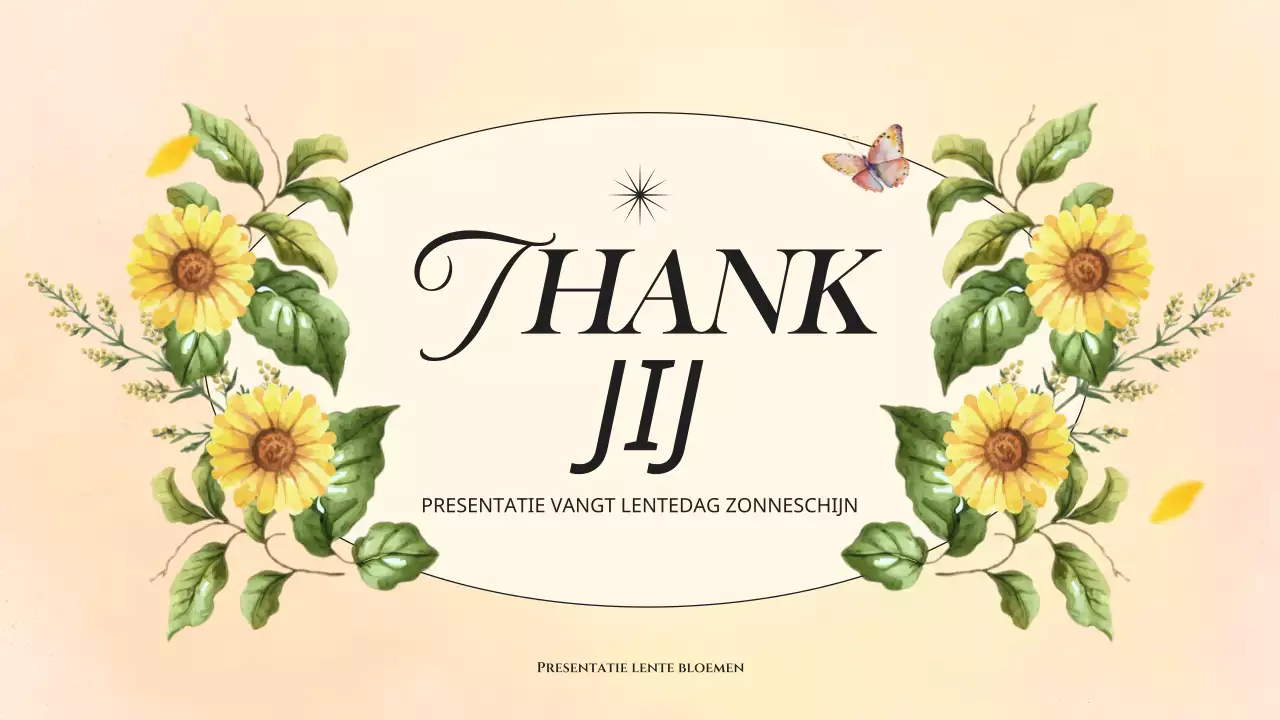 Klassieke lentebloemenpresentatie in geel en groen