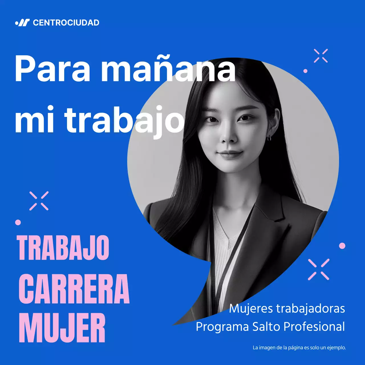 Promover el moderno programa azul y rosa Salto Profesional Femenino