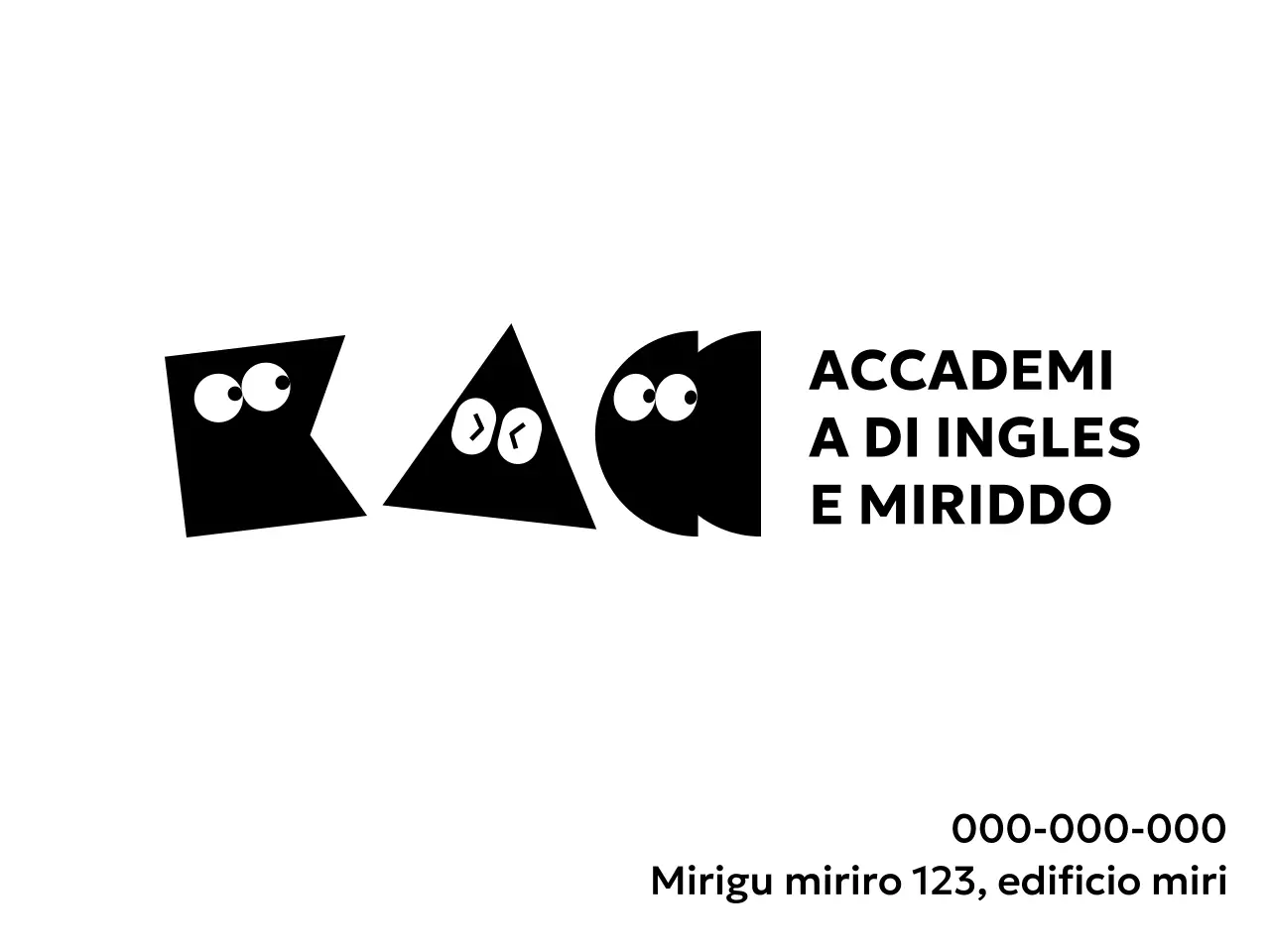 Un'accademia di lingua inglese con un simpatico concetto di personaggi dei cartoni animati