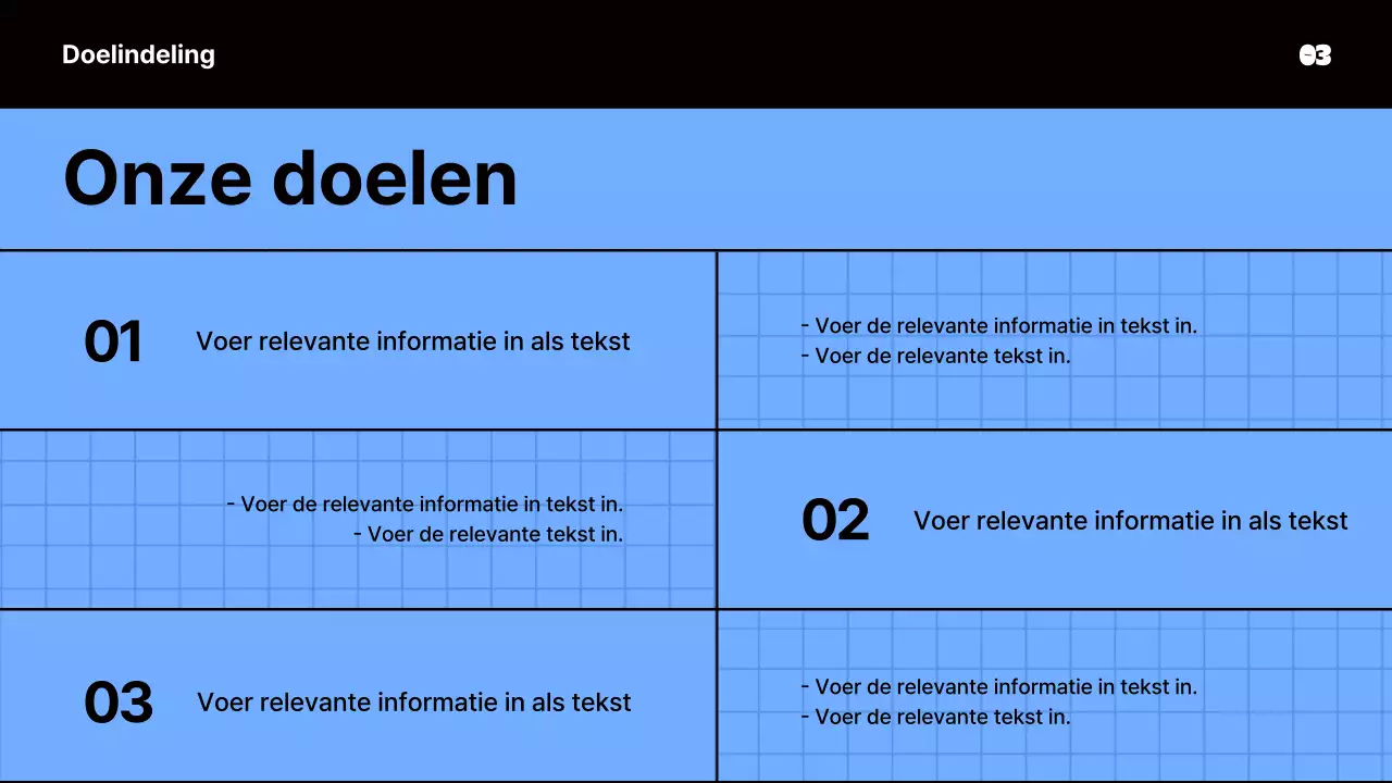 Kitscherig vergadermateriaal in blauw