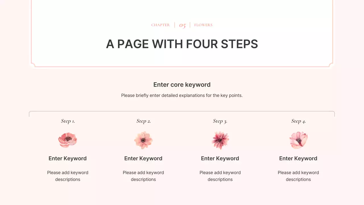 Pink Elegant Flowers Presentation