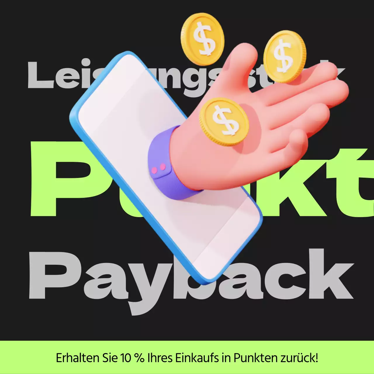 Cyberpunk points payback post in schwarz und lindgrün