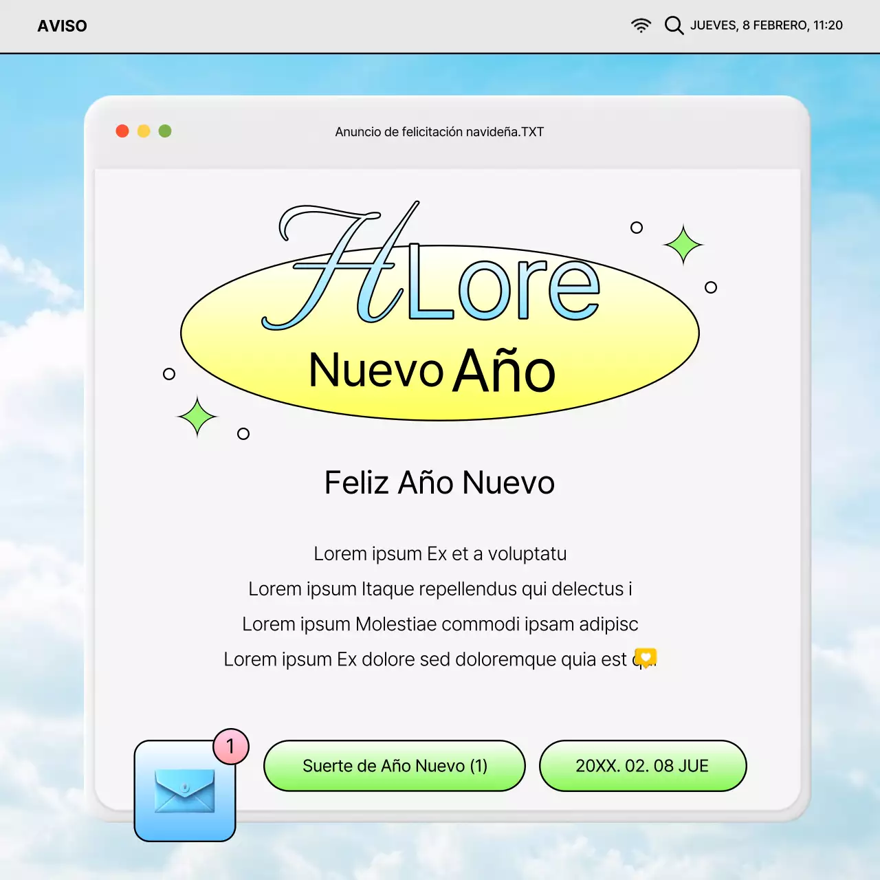 Anuncios de un año de RH en chartreuse y azul claro