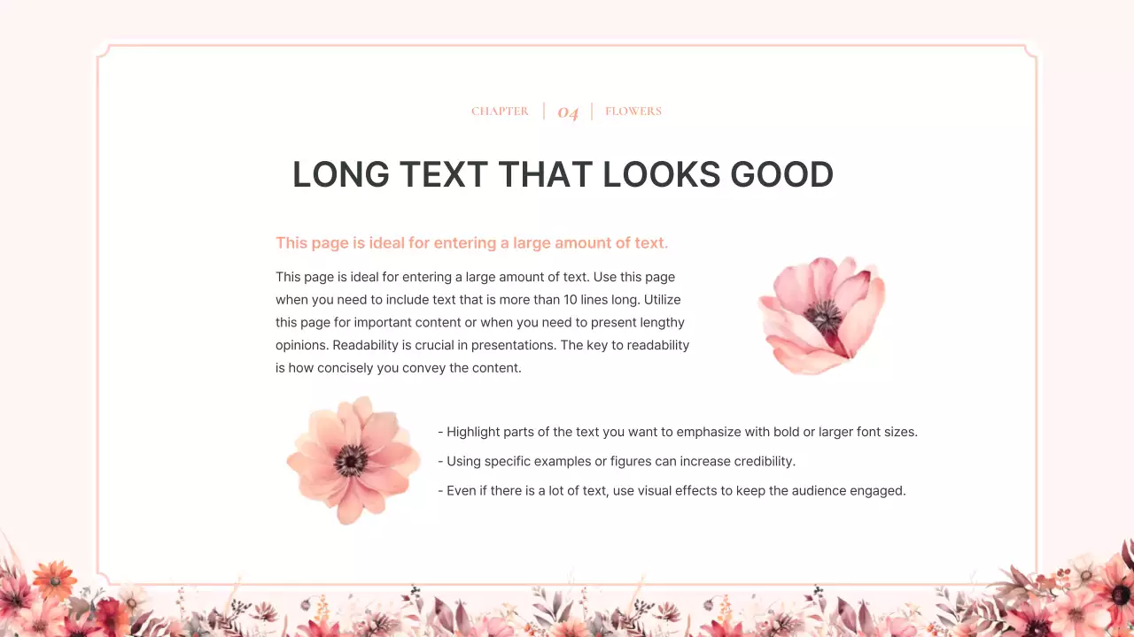 Pink Elegant Flowers Presentation