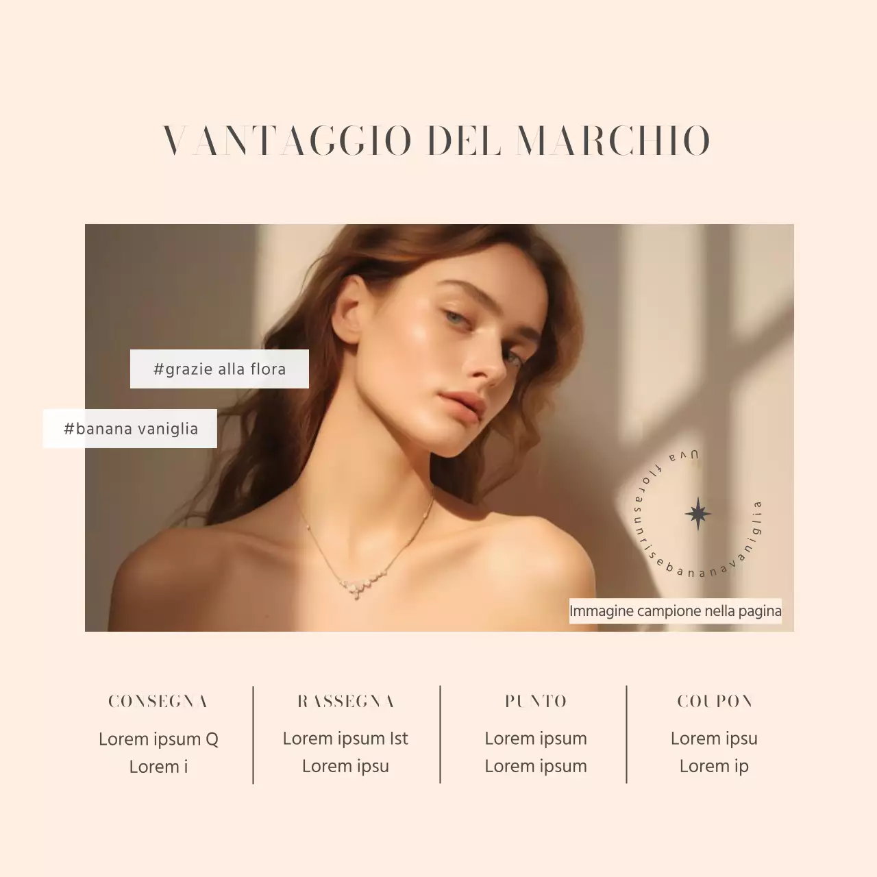 Promozione del marchio di gioielli minimalisti Ivory