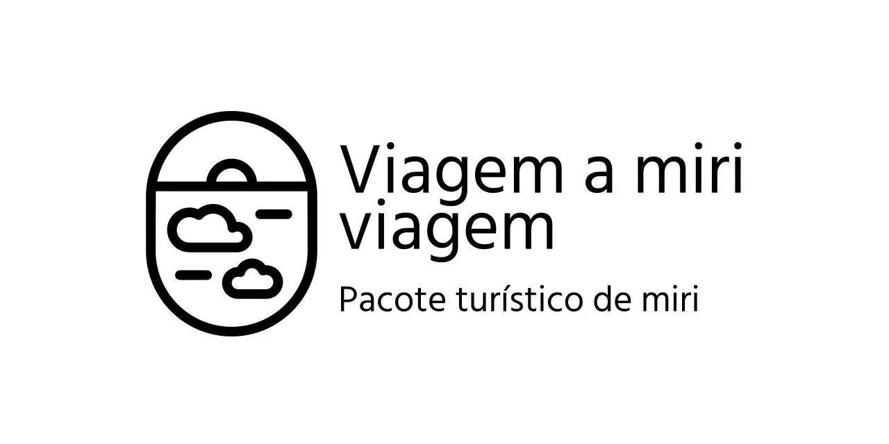 Logótipo simples, limpo e ilustrado de agência de viagens