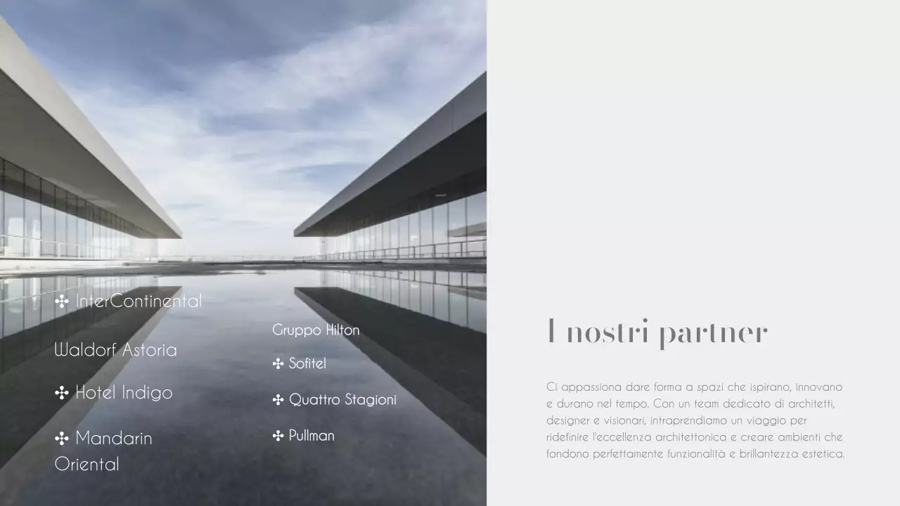 Eleganti relazioni aziendali in bianco e nero