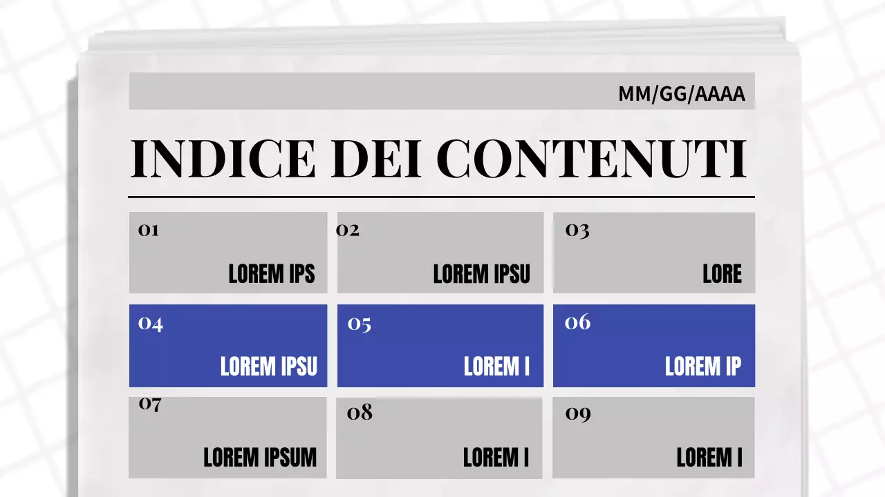 Rapporto d'affari a tema giornale classico blu e nero