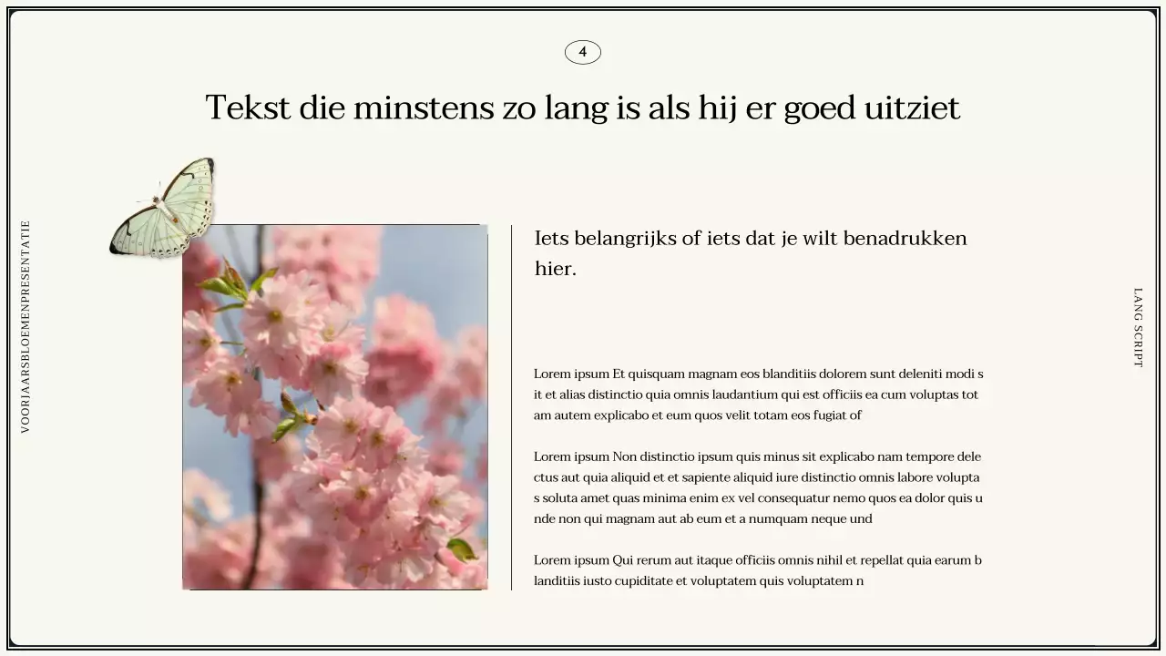 Vintage lentebloemen in ivoorkleurig ontwerpvoorstel