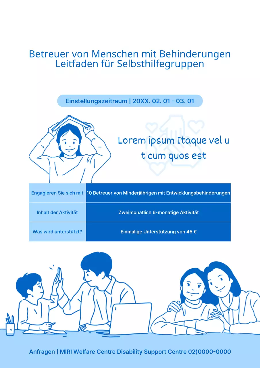 Einfache Illustration in Blau Gesucht: Studenten