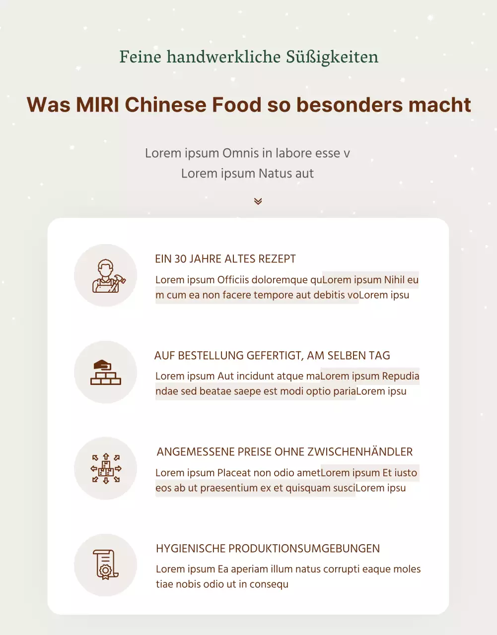 Werbung für ein einfaches hanwa Weihnachtsgeschenkset in Beige und Braun