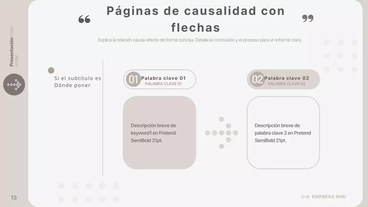 Una presentación de empresa sencilla y de color beige