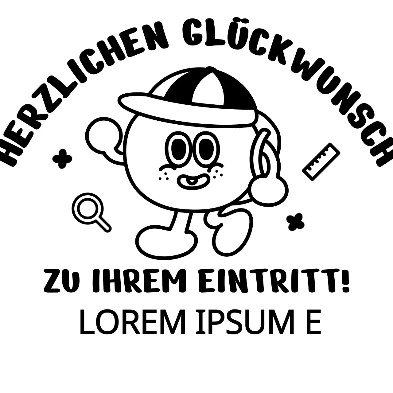 Grundschul-Eingangsfeier Waren mit niedlichen Zeichnung Illustrationen