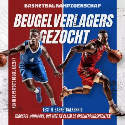 Rood en Blauw Trendy Maart Voorspelling Bracket Advertenties