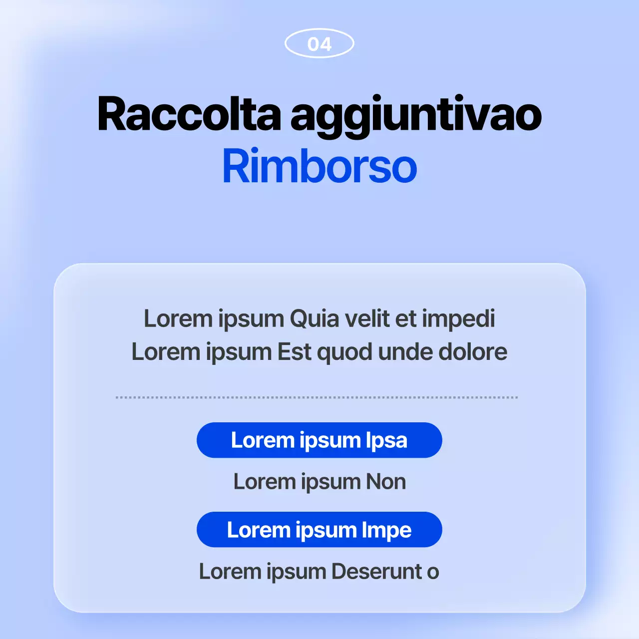 Promuovere il riordino di fine anno in blu e azzurro.