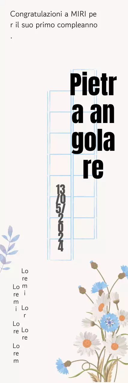 Messaggio di buon compleanno su carta manoscritta vintage