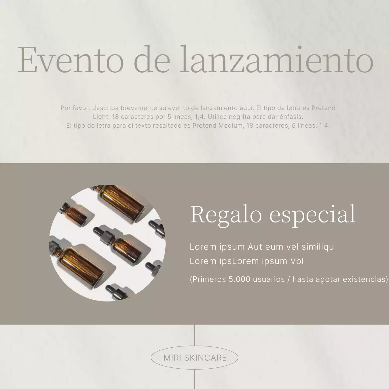 Promover el cuidado cosmético sencillo de la piel en color beige