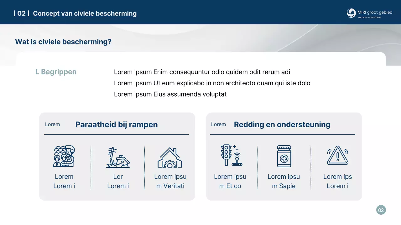 Eenvoudige, marineblauwe civiele verdedigingstraining