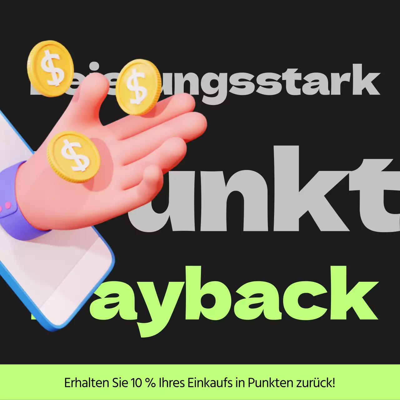 Cyberpunk points payback post in schwarz und lindgrün