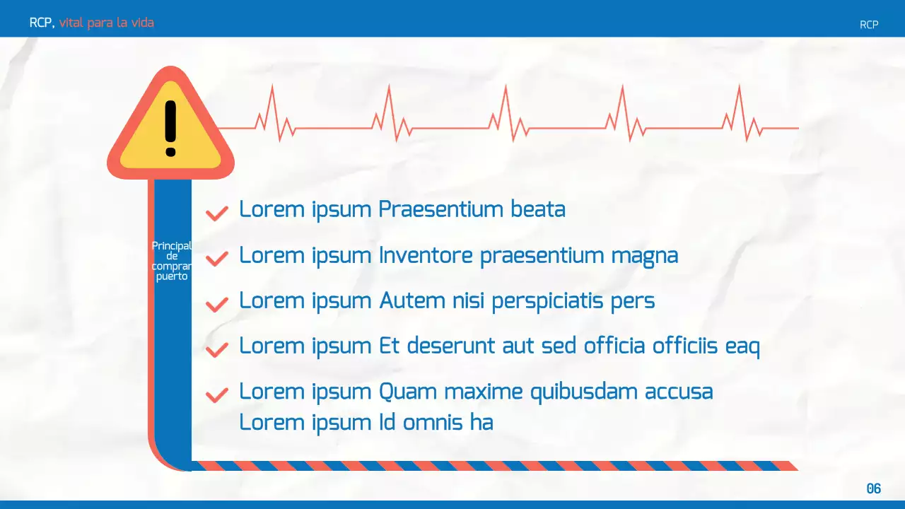Material de formación en RCP simple de color azul