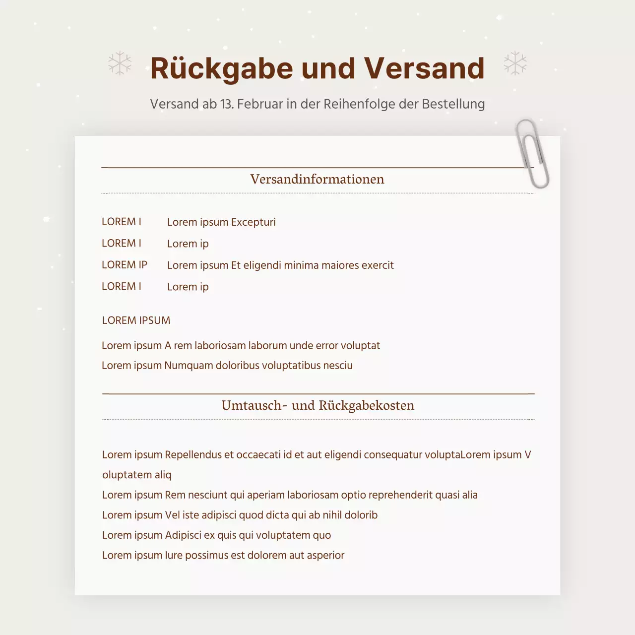 Werbung für ein einfaches hanwa Weihnachtsgeschenkset in Beige und Braun