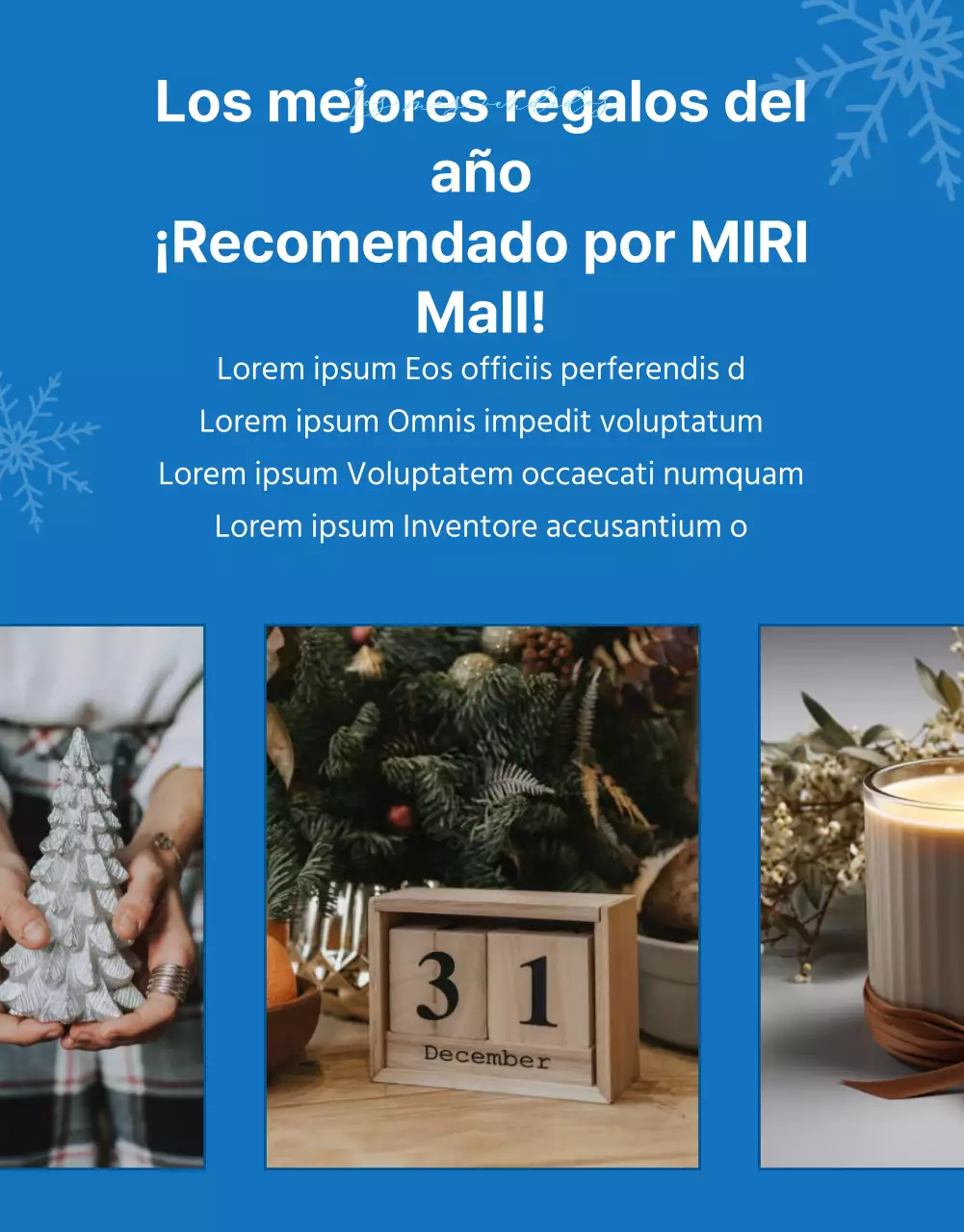 Promover la ropa de invierno moderna en azul y azul claro