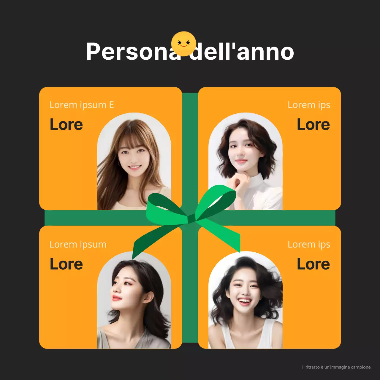 Consigli per la conclusione dell'anno per la pop art in nero e arancione