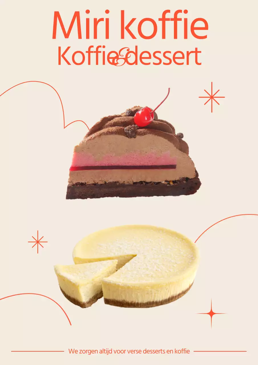 Café dessertdrankjes met sinaasappelaccenten promoten