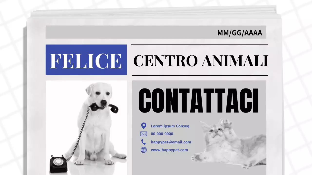 Rapporto d'affari a tema giornale classico blu e nero