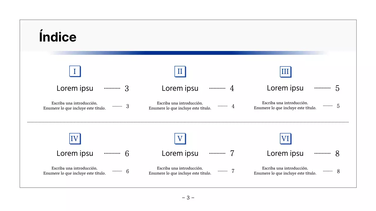 Informe básico imprimible en azul marino y gris