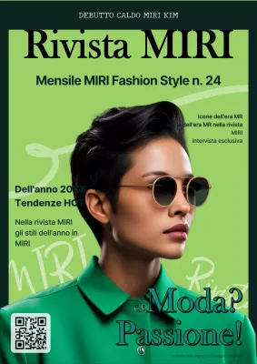 Copertina di una lussuosa rivista di moda con sfondo chartreuse