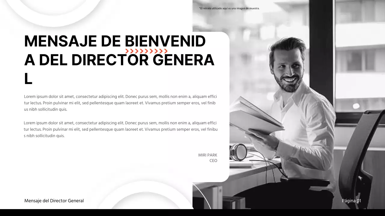 Material clásico para informes comerciales en negro y rojo