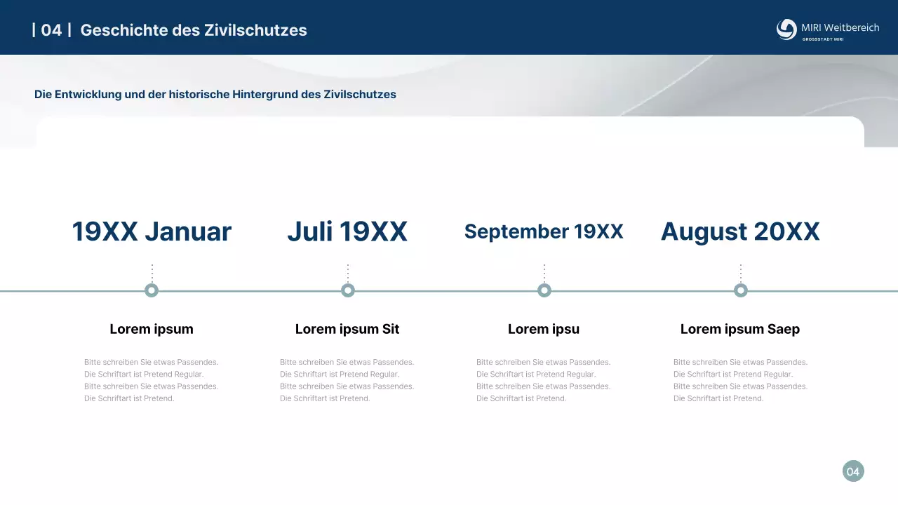 Einfache, marineblaue Zivilschutzausbildung