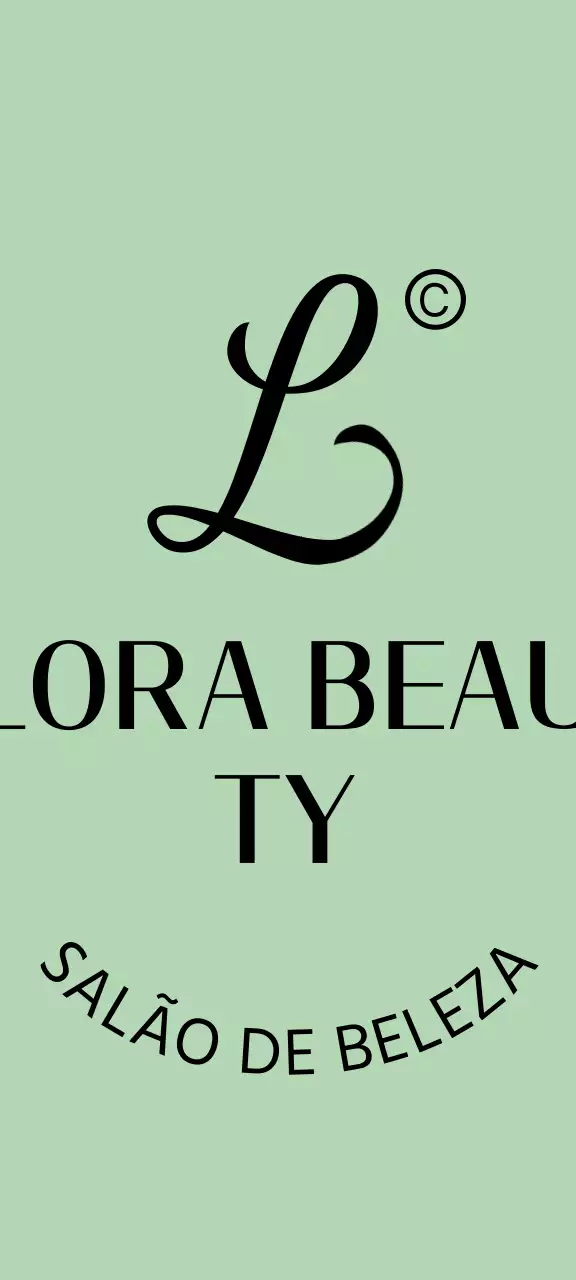 Salão de beleza luxuoso com alfabeto cursivo